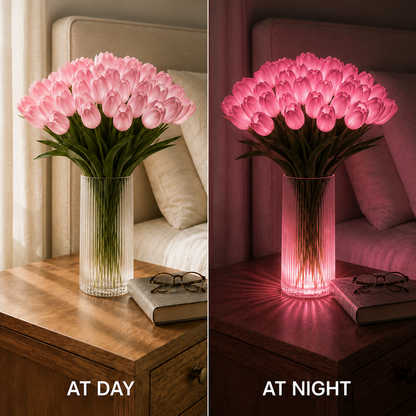 Lunelia™ Radiant Tulip Glow Bouquet - 10 LED Flowers