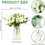 Lunelia™ Artificial Lily and Eucalyptus Arrangement bouquet LED light