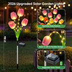 Lunelia™ Solar Tulip Lights – 3 stems with 12 glowing tulips