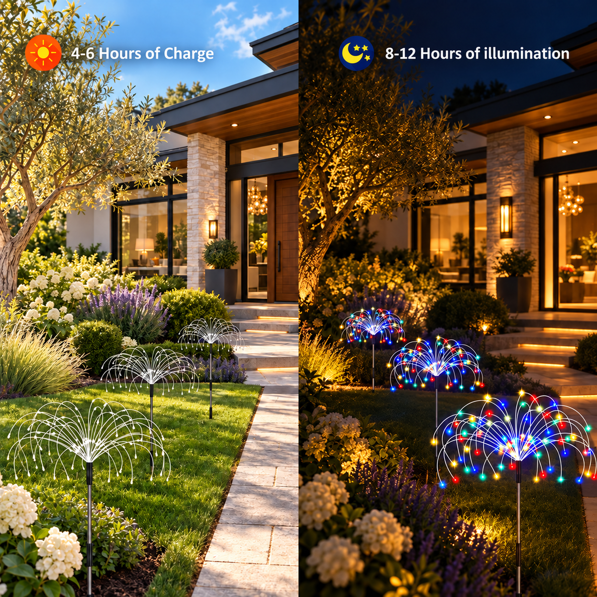 Lunelia™ Solar Glowing Galaxy Firework Lights