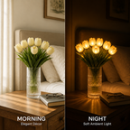 Lunelia™ Radiant Tulip Glow Bouquet – 10 LED Flowers