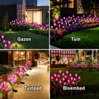 Lunelia™ Solar Tulip Lights – 3 stems with 12 glowing tulips