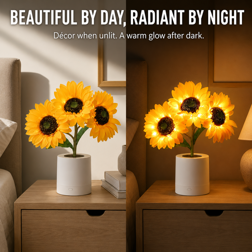 Lunelia™ Shimmering Sunflower Lamp