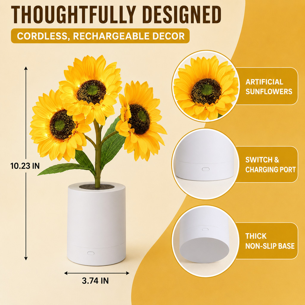 Lunelia™ Shimmering Sunflower Lamp