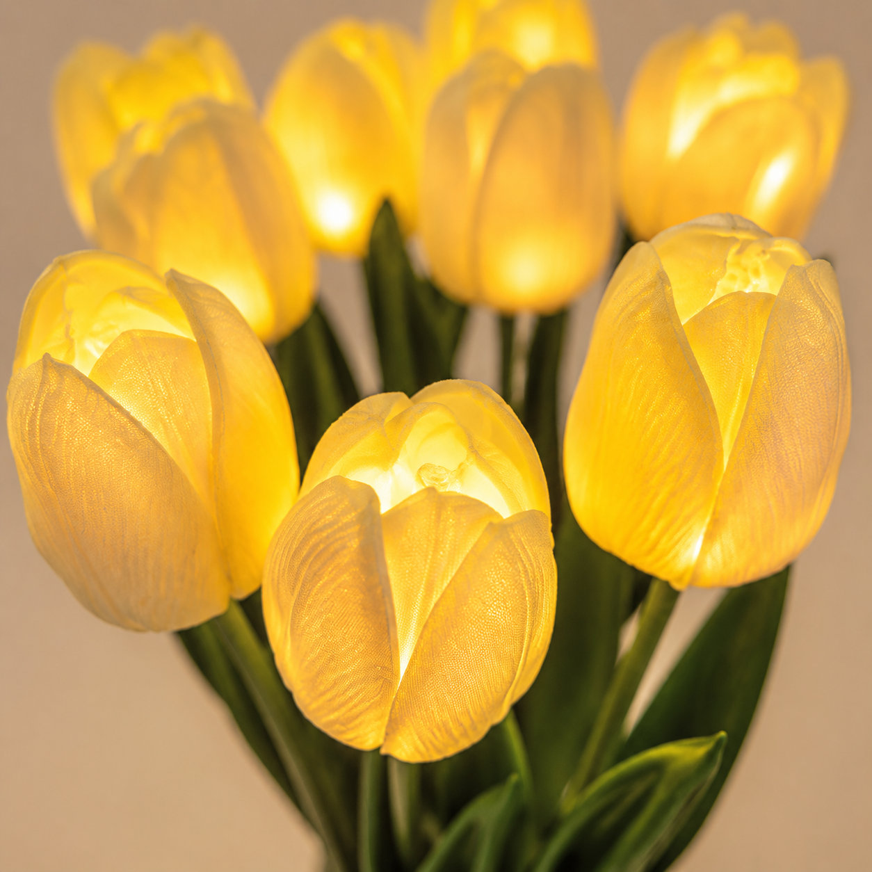 Lunelia™ Radiant Tulip Glow Bouquet – 10 LED Flowers
