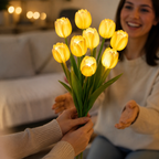 Lunelia™ Radiant Tulip Glow Bouquet – 10 LED Flowers