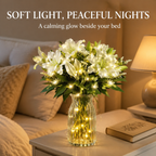 Lunelia™ Artificial Lily and Eucalyptus Arrangement bouquet LED light