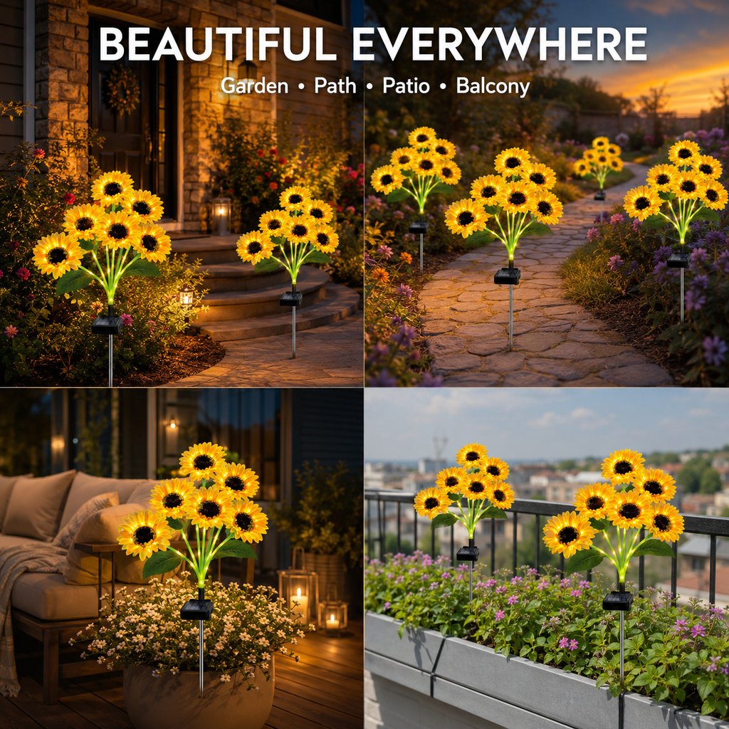 Lunelia™ Solar Sunflower Lights Flowers Outdoor Waterproof
