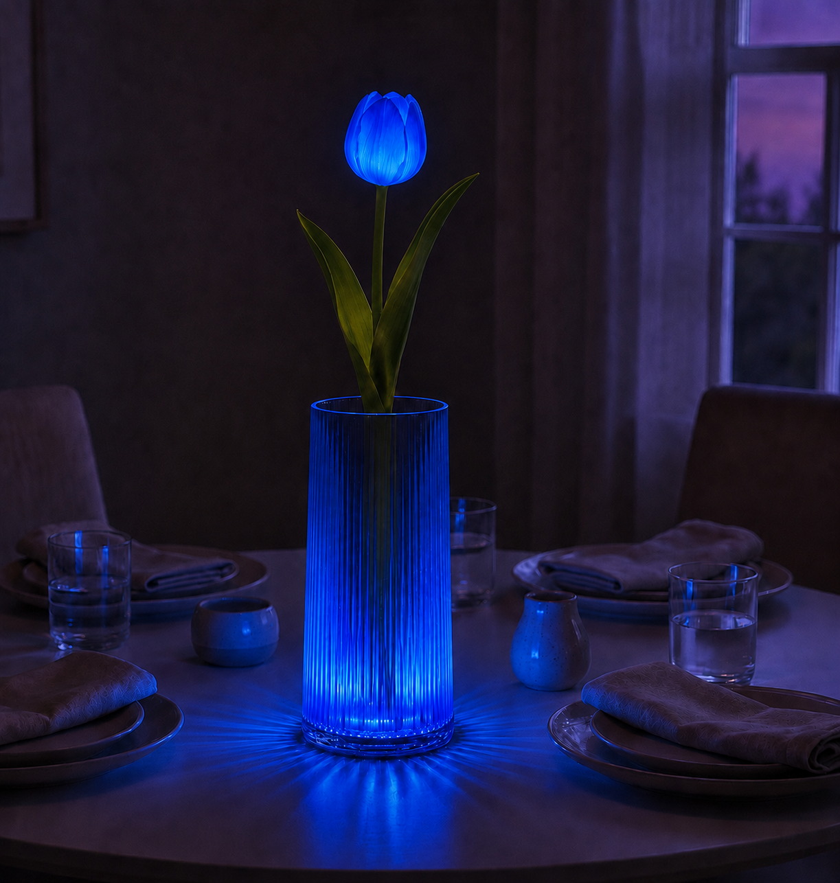 Lunelia™ Radiant Tulip Glow Bouquet – 1 LED Flowers