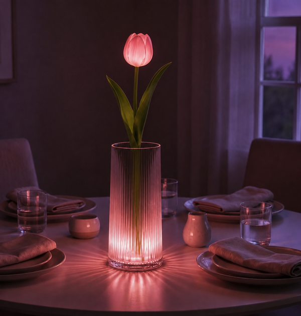 Lunelia™ Radiant Tulip Glow Bouquet – 1 LED Flowers