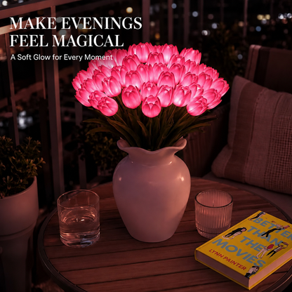 Lunelia™ Radiant Tulip Glow Bouquet - 10 LED Flowers